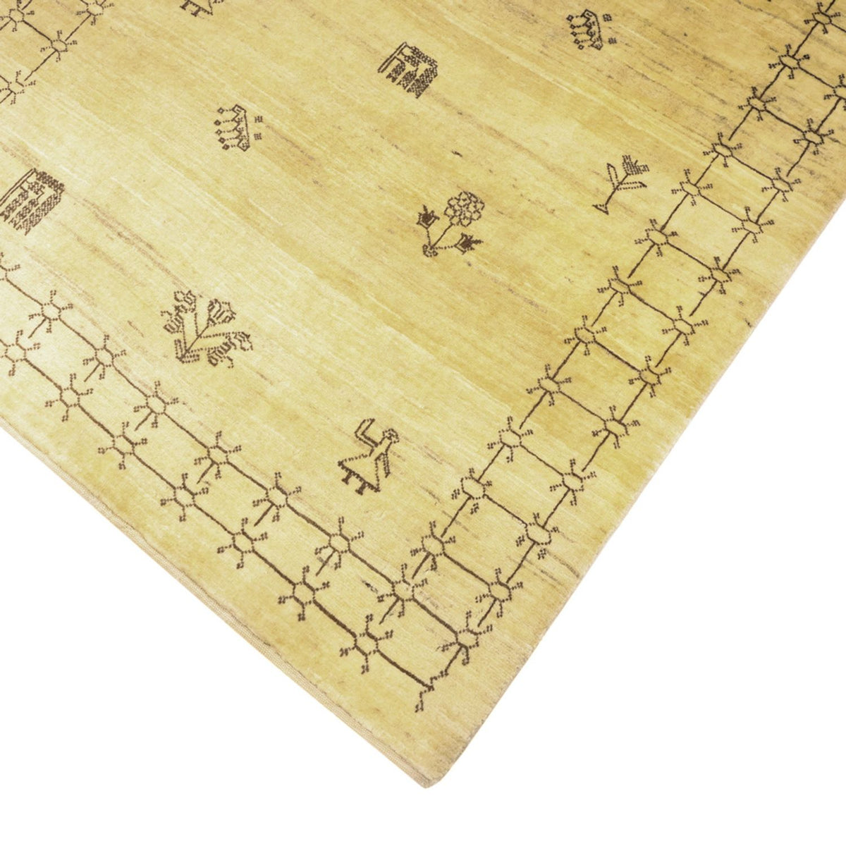 Gabbeh Tapijt - Kashkuli Perzisch - 150 x 101 cm - beige