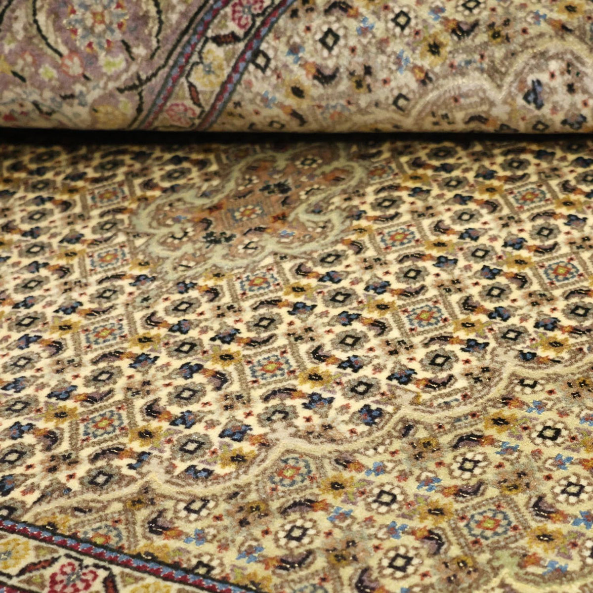 Perzisch tapijt - Tabriz - Royal - 152 x 101 cm - olijfgroen