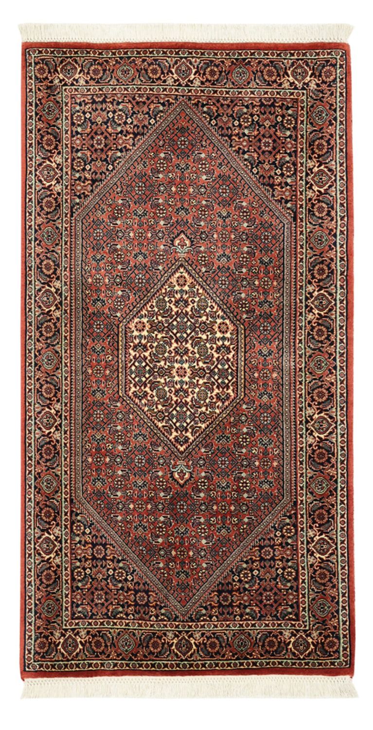 Perzisch tapijt - Bijar - 136 x 70 cm - donkerrood