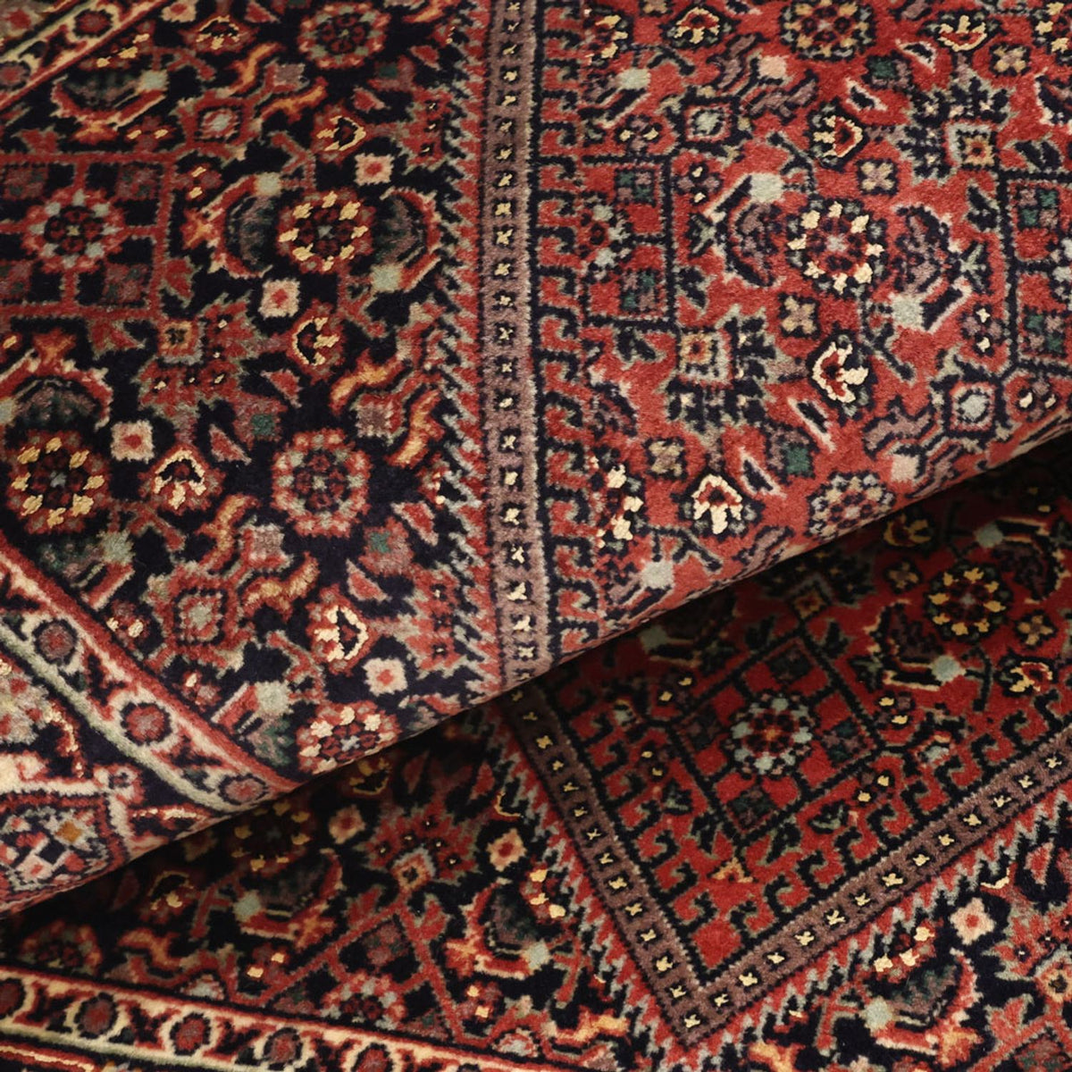 Perzisch tapijt - Bijar - 136 x 70 cm - donkerrood