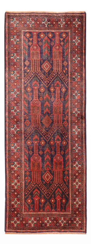 Loper Baluch tapijt - 292 x 110 cm - donkerrood