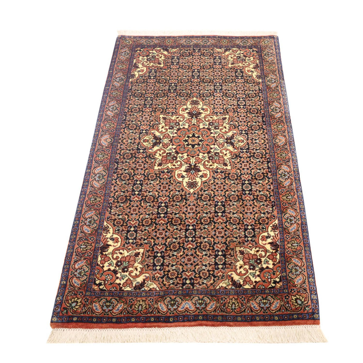 Perzisch tapijt - Bijar - 138 x 72 cm - donker beige