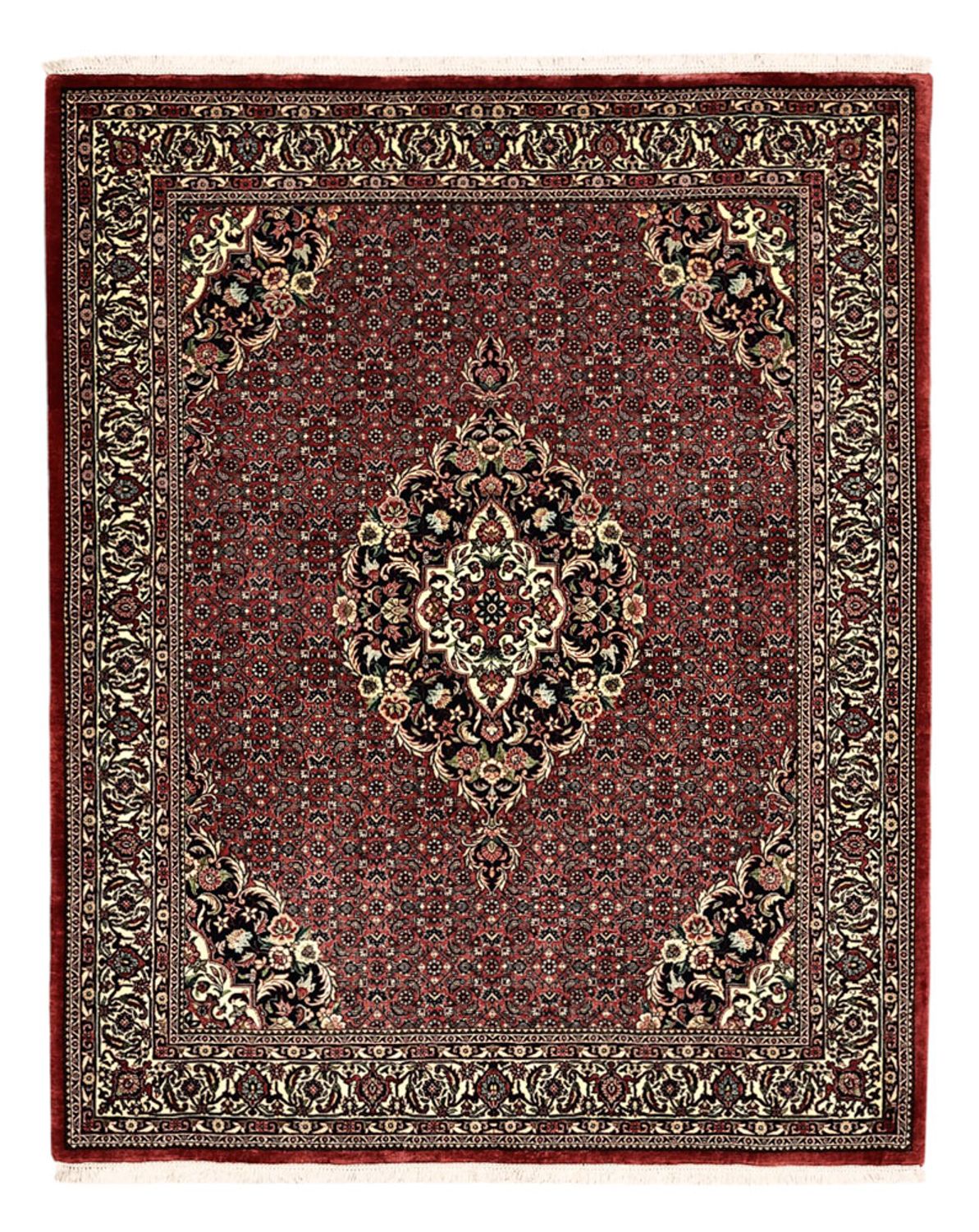 Perzisch tapijt - Bijar - Koninklijke - 194 x 153 cm - donkerrood