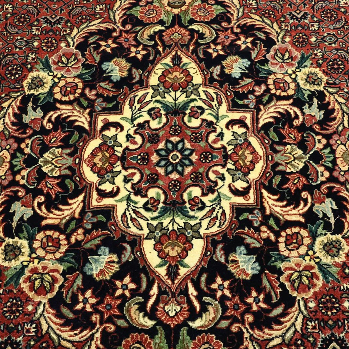 Perzisch tapijt - Bijar - Koninklijke - 194 x 153 cm - donkerrood