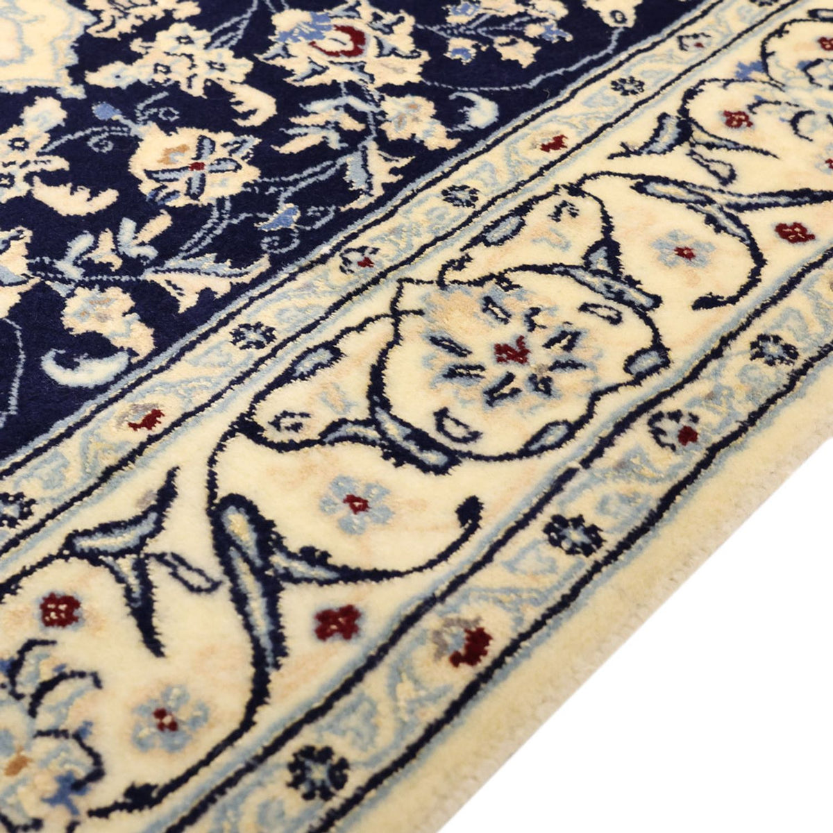 Perzisch tapijt - Nain - Koninklijk - 157 x 106 cm - donkerblauw