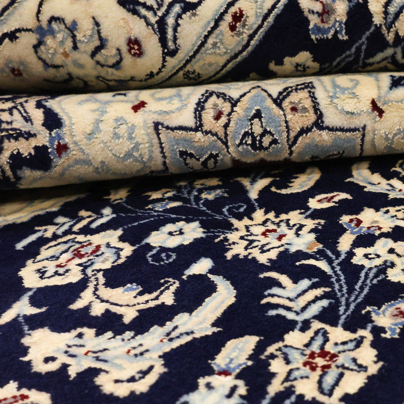 Perzisch tapijt - Nain - Koninklijk - 157 x 106 cm - donkerblauw