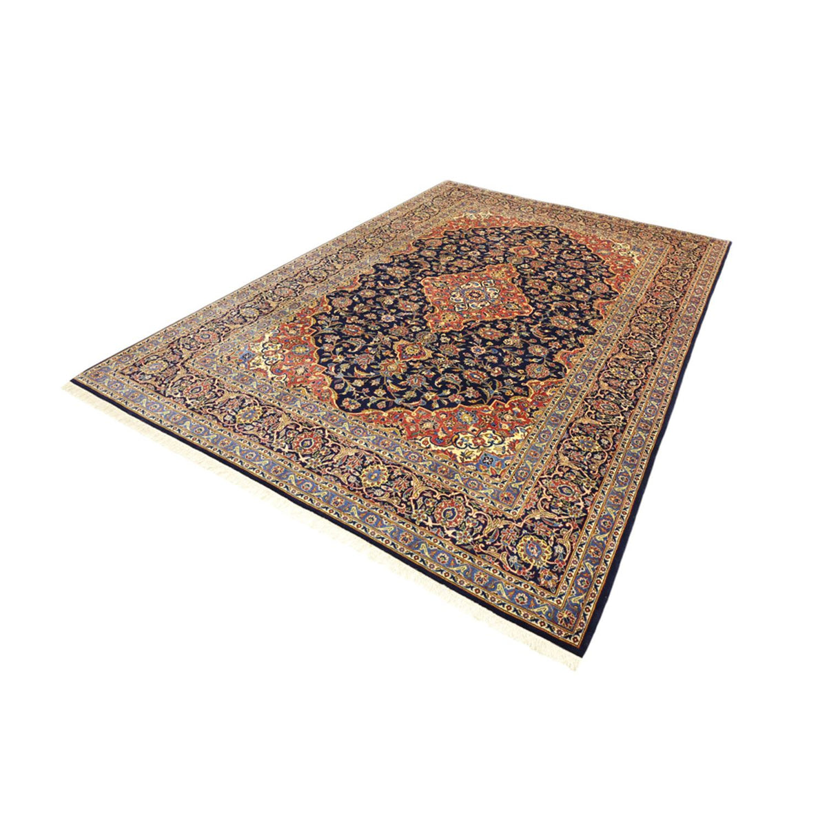 Perzisch tapijt - Keshan - 321 x 221 cm - donkerblauw