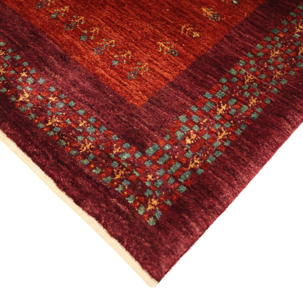 Gabbeh Tapijt - Kashkuli Perzisch - 145 x 78 cm - donkerrood