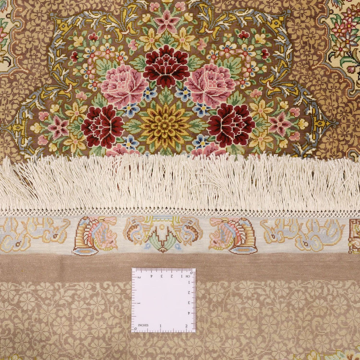 Perzisch tapijt - Ghom - Koninklijke - 165 x 101 cm - licht beige