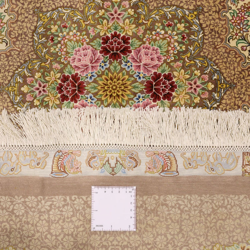 Perzisch tapijt - Ghom - Koninklijke - 165 x 101 cm - licht beige