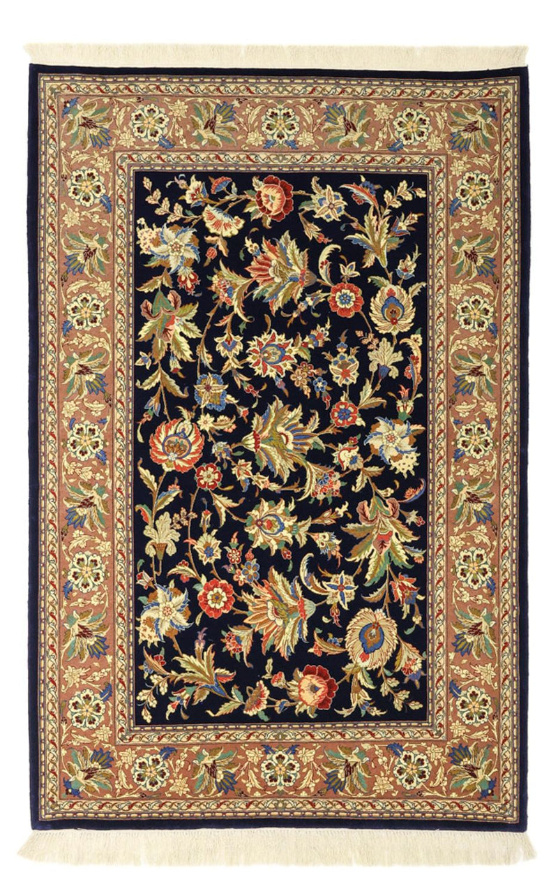 Perzisch tapijt - Isfahan - Premium - 151 x 101 cm - donkerblauw