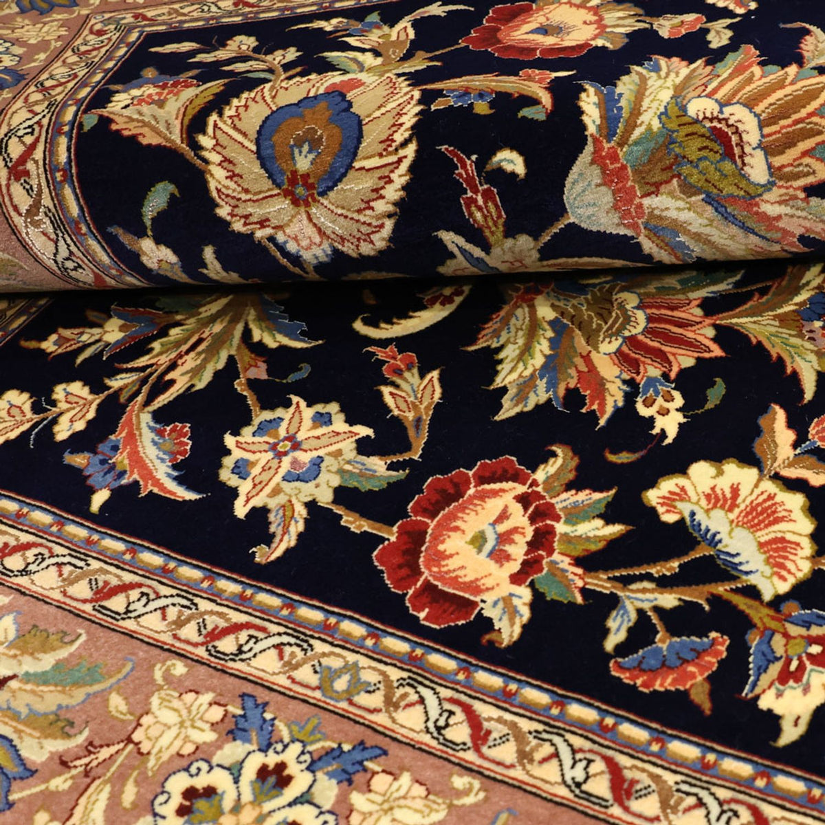 Perzisch tapijt - Isfahan - Premium - 151 x 101 cm - donkerblauw