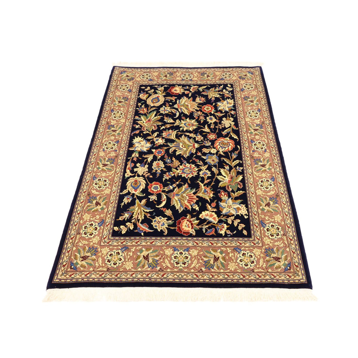 Perzisch tapijt - Isfahan - Premium - 151 x 101 cm - donkerblauw