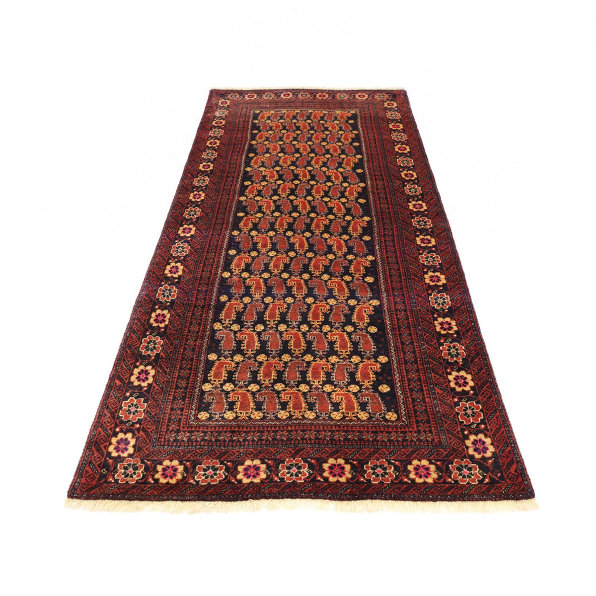 Loper Baluch tapijt - 190 x 98 cm - donkerrood