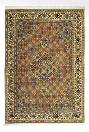Perzisch tapijt - Tabriz - Royal - Koninklijke - 150 x 102 cm - zand