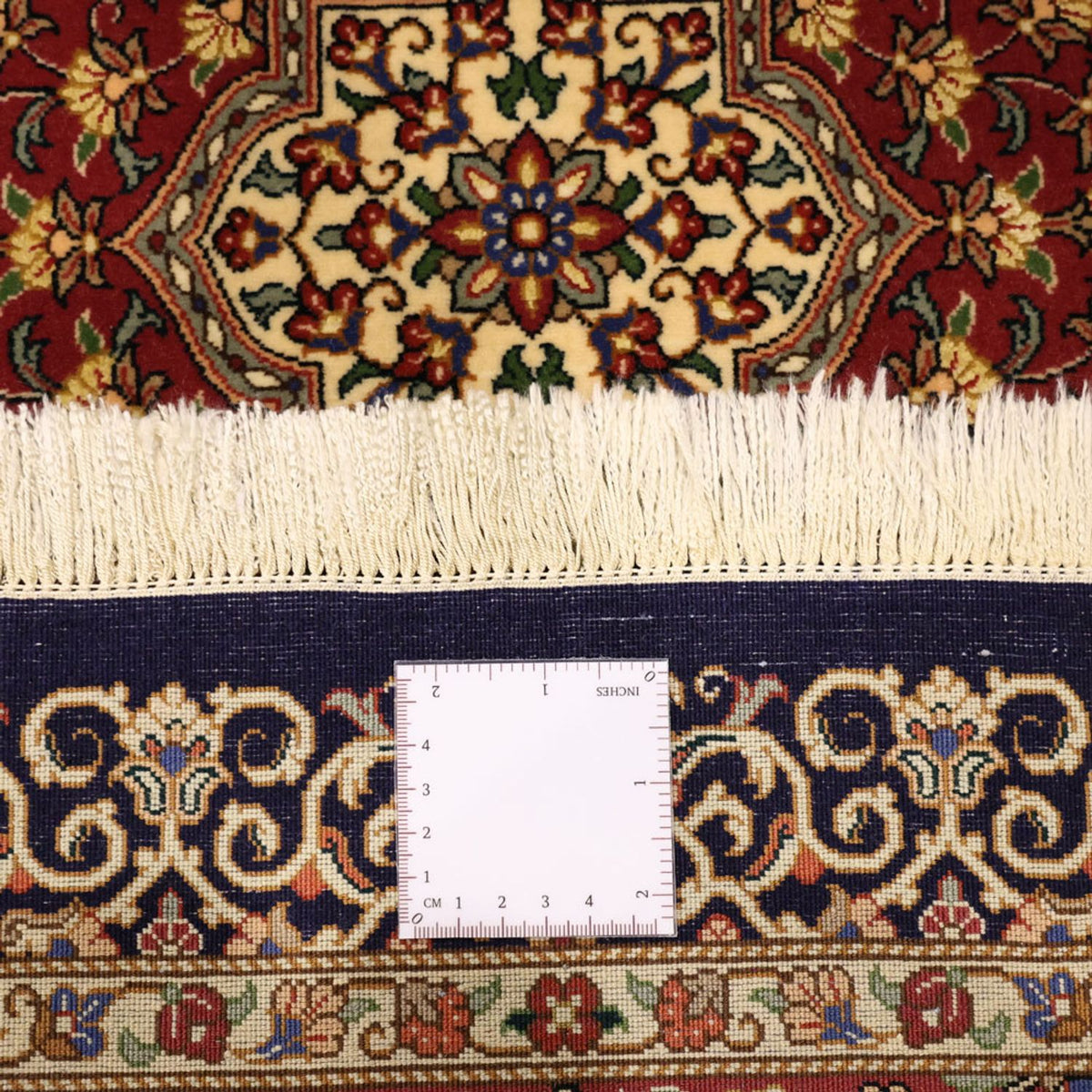 Perzisch tapijt - Ghom - 154 x 100 cm - donker beige