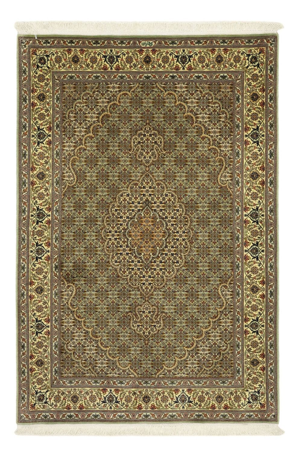 Perzisch tapijt - Tabriz - Royal - 151 x 100 cm - olijfgroen