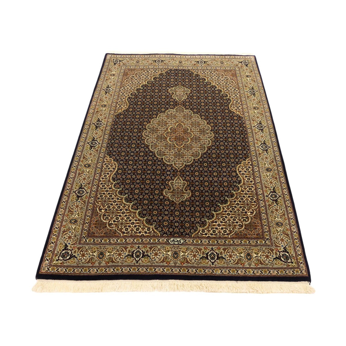 Perzisch tapijt - Tabriz - Royal - Zijden halsketting - 149 x 100 cm - donker beige