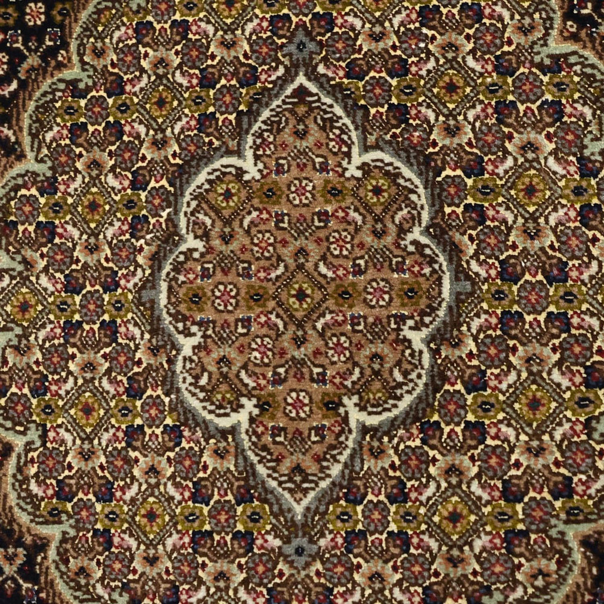 Perzisch tapijt - Tabriz - Royal - 150 x 99 cm - donker beige