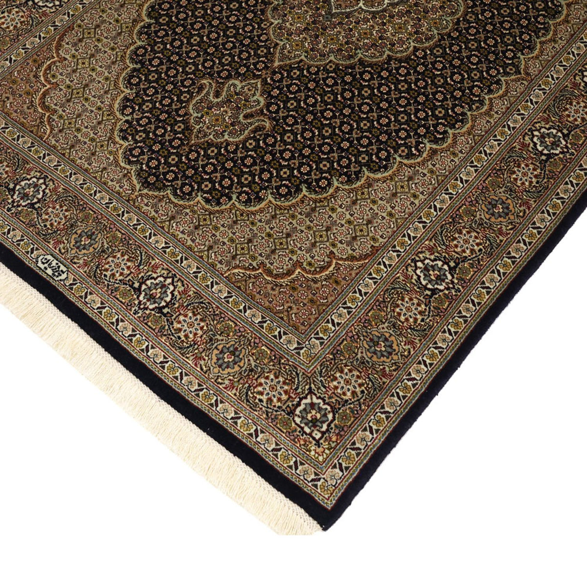 Perzisch tapijt - Tabriz - Royal - 150 x 99 cm - donker beige