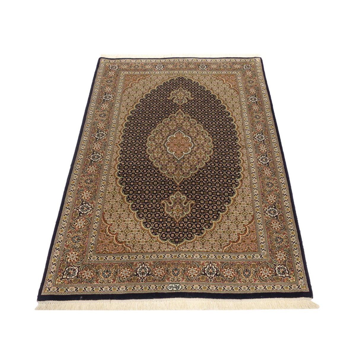 Perzisch tapijt - Tabriz - Royal - 150 x 99 cm - donker beige