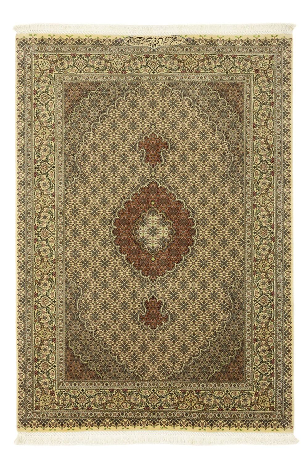 Perzisch tapijt - Tabriz - Royal - 152 x 103 cm - olijfgroen