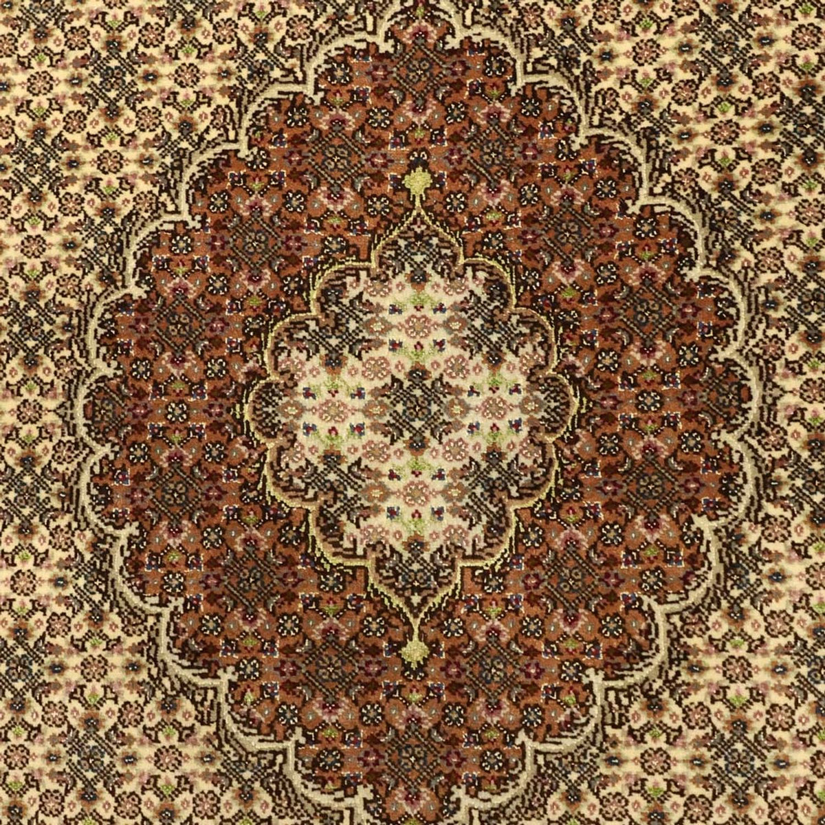 Perzisch tapijt - Tabriz - Royal - 152 x 103 cm - olijfgroen