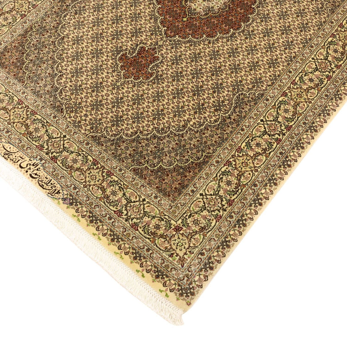 Perzisch tapijt - Tabriz - Royal - 152 x 103 cm - olijfgroen