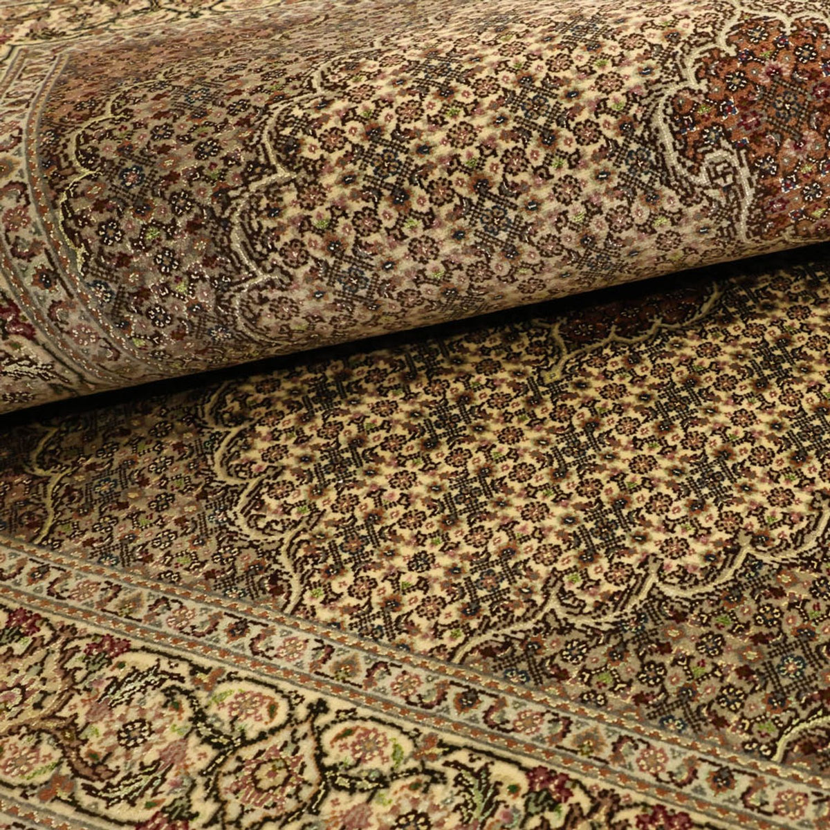 Perzisch tapijt - Tabriz - Royal - 152 x 103 cm - olijfgroen