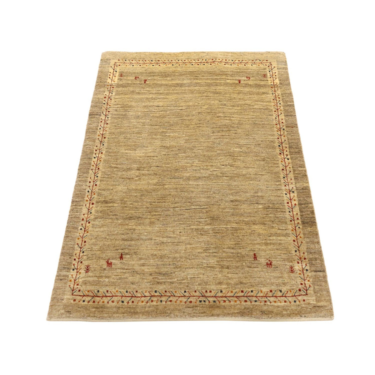 Gabbeh Tapijt - Kashkuli Perzisch - 125 x 82 cm - beige