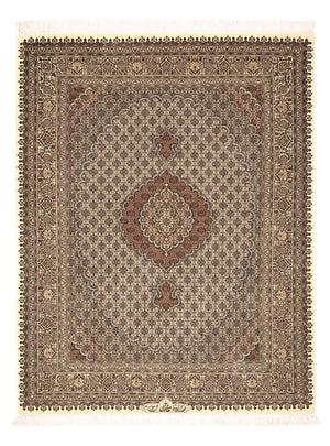 Perzisch tapijt - Tabriz - Royal - Koninklijke - 197 x 154 cm - donker beige