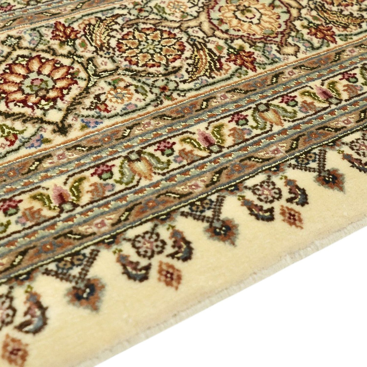 Perzisch tapijt - Tabriz - Royal - Koninklijke - 197 x 154 cm - donker beige