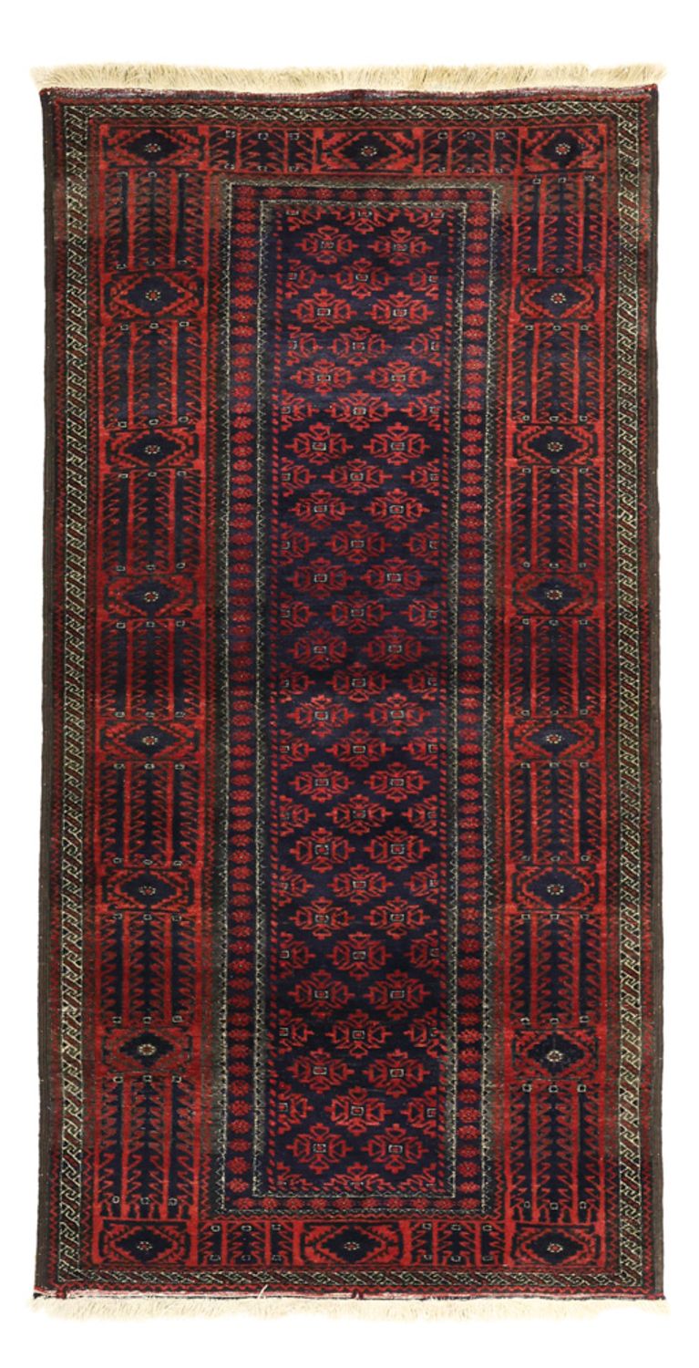 Loper Baluch tapijt - 188 x 99 cm - donkerrood