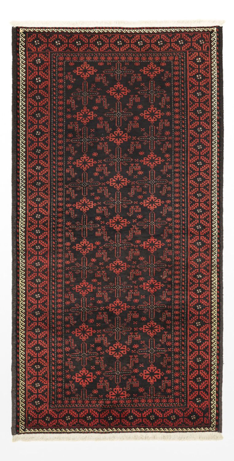 Loper Baluch tapijt - 204 x 102 cm - donkerrood
