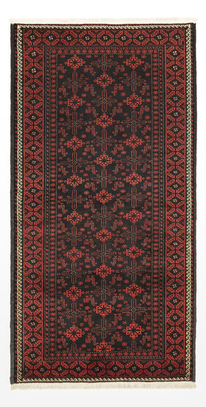 Loper Baluch tapijt - 204 x 102 cm - donkerrood