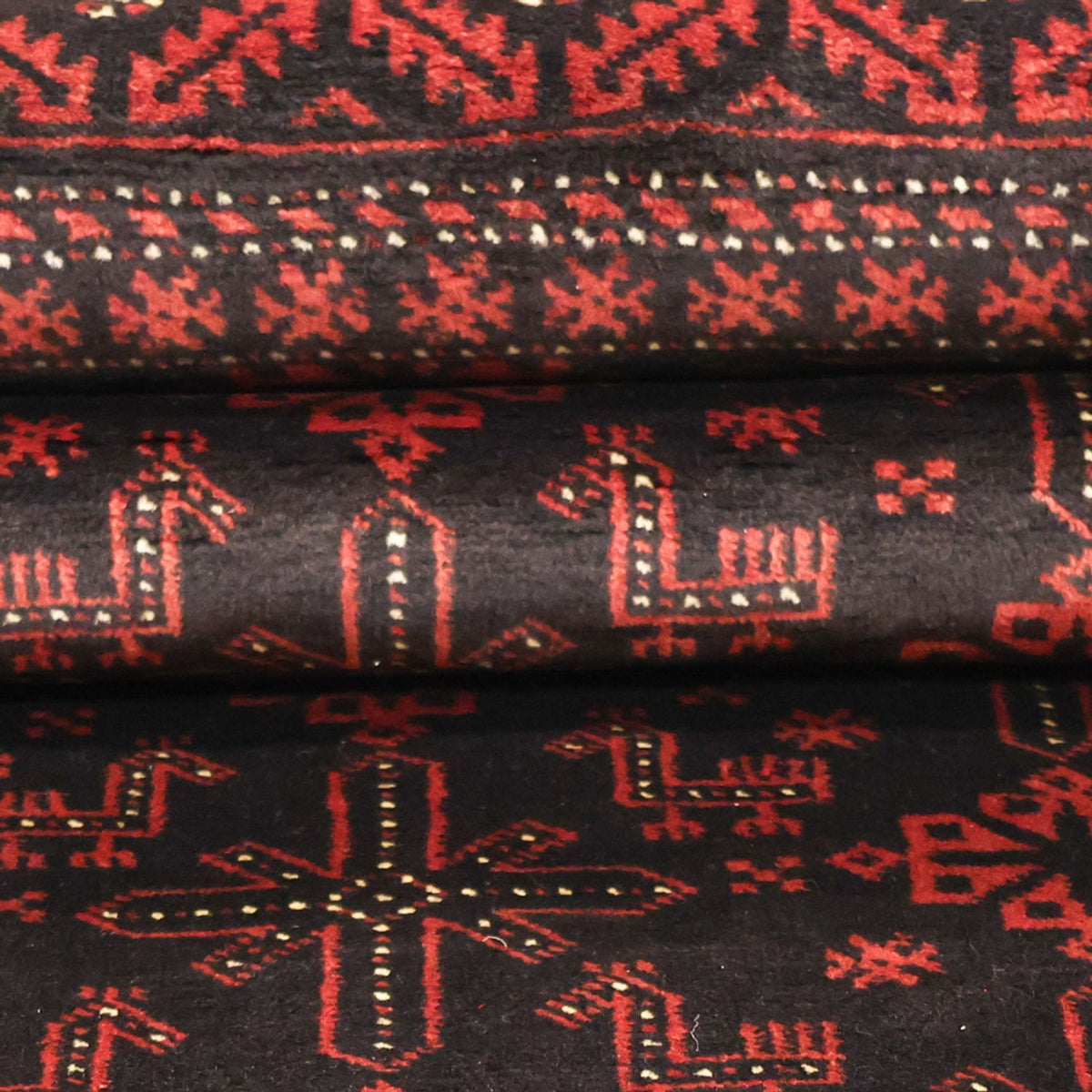 Loper Baluch tapijt - 204 x 102 cm - donkerrood