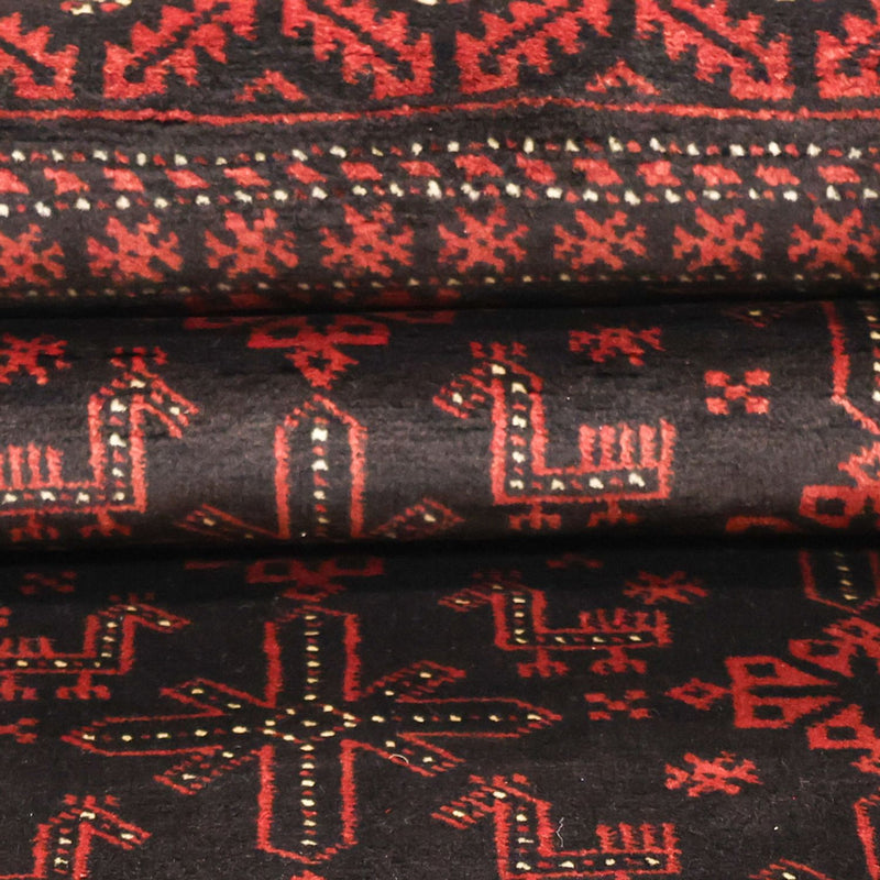 Loper Baluch tapijt - 204 x 102 cm - donkerrood