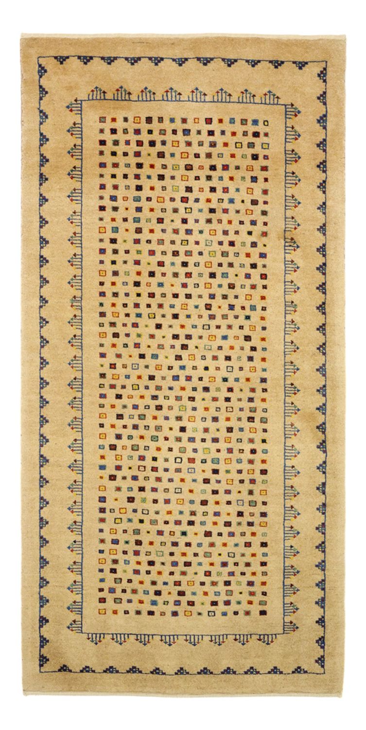 Gabbeh Tapijt - Loribaft Perzisch - 164 x 79 cm - goud