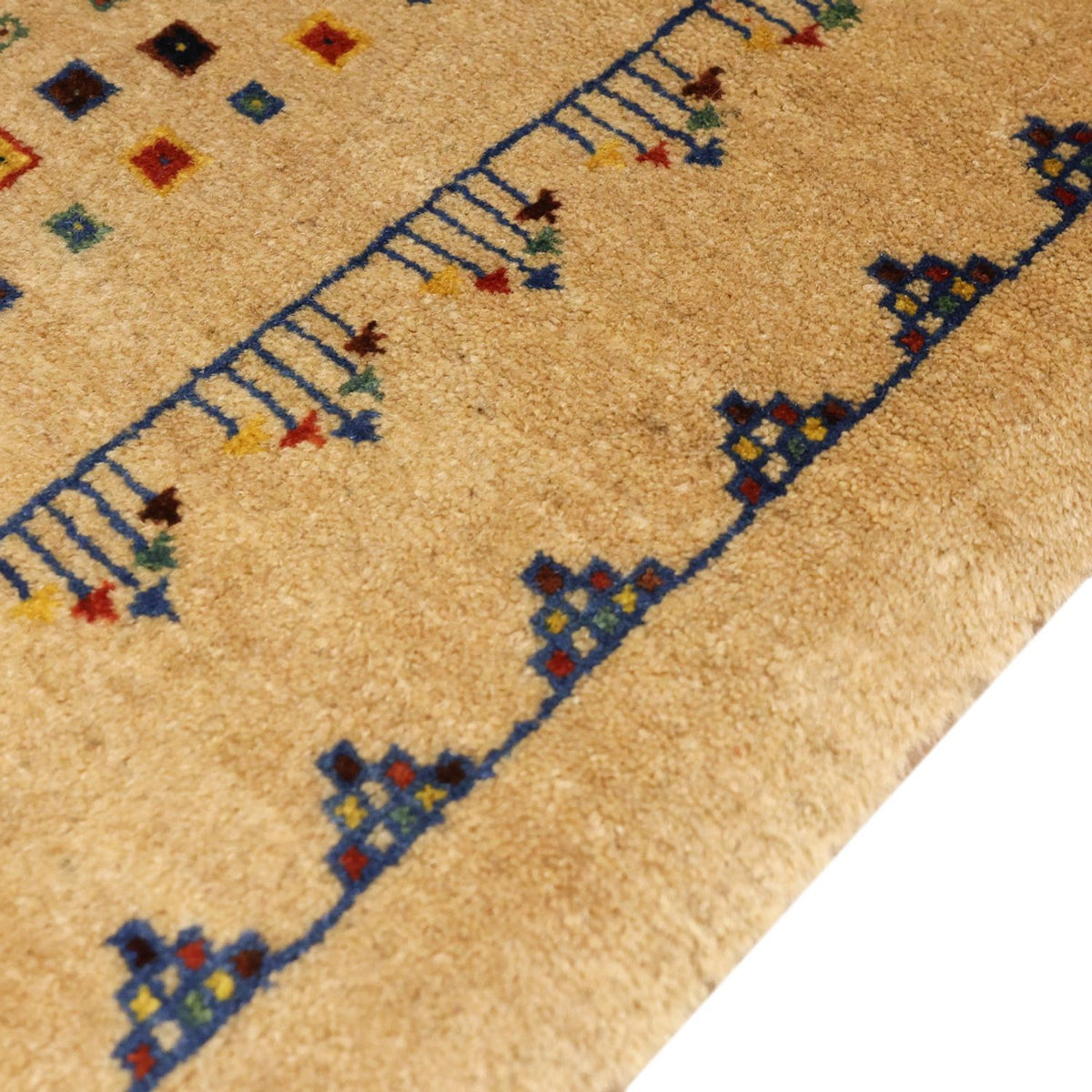 Gabbeh Tapijt - Loribaft Perzisch - 164 x 79 cm - goud