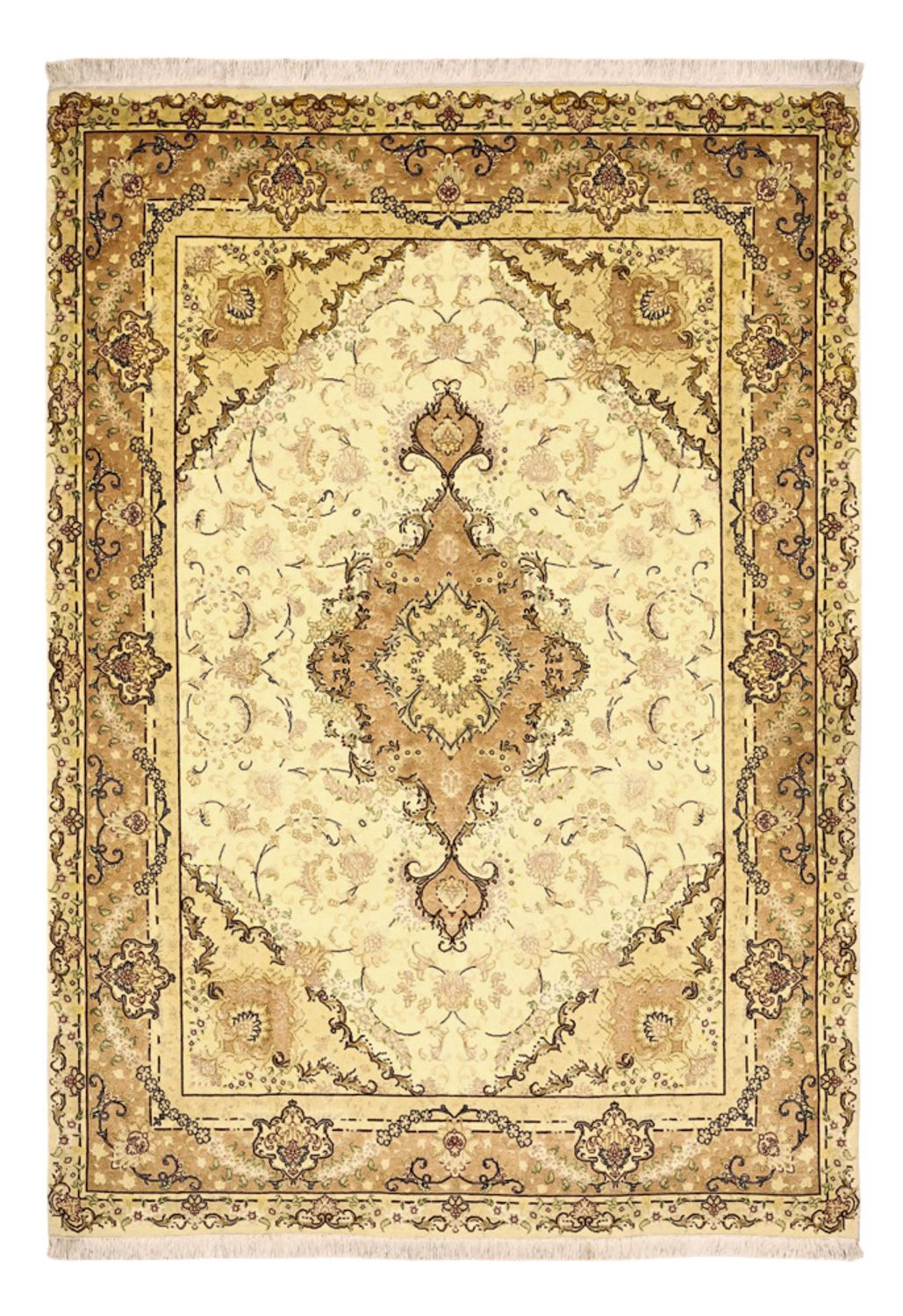 Perzisch tapijt - Tabriz - Royal - 208 x 149 cm - beige