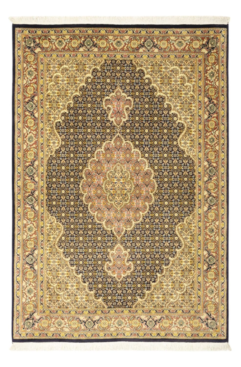 Perzisch tapijt - Tabriz - Royal - 148 x 100 cm - donkerblauw