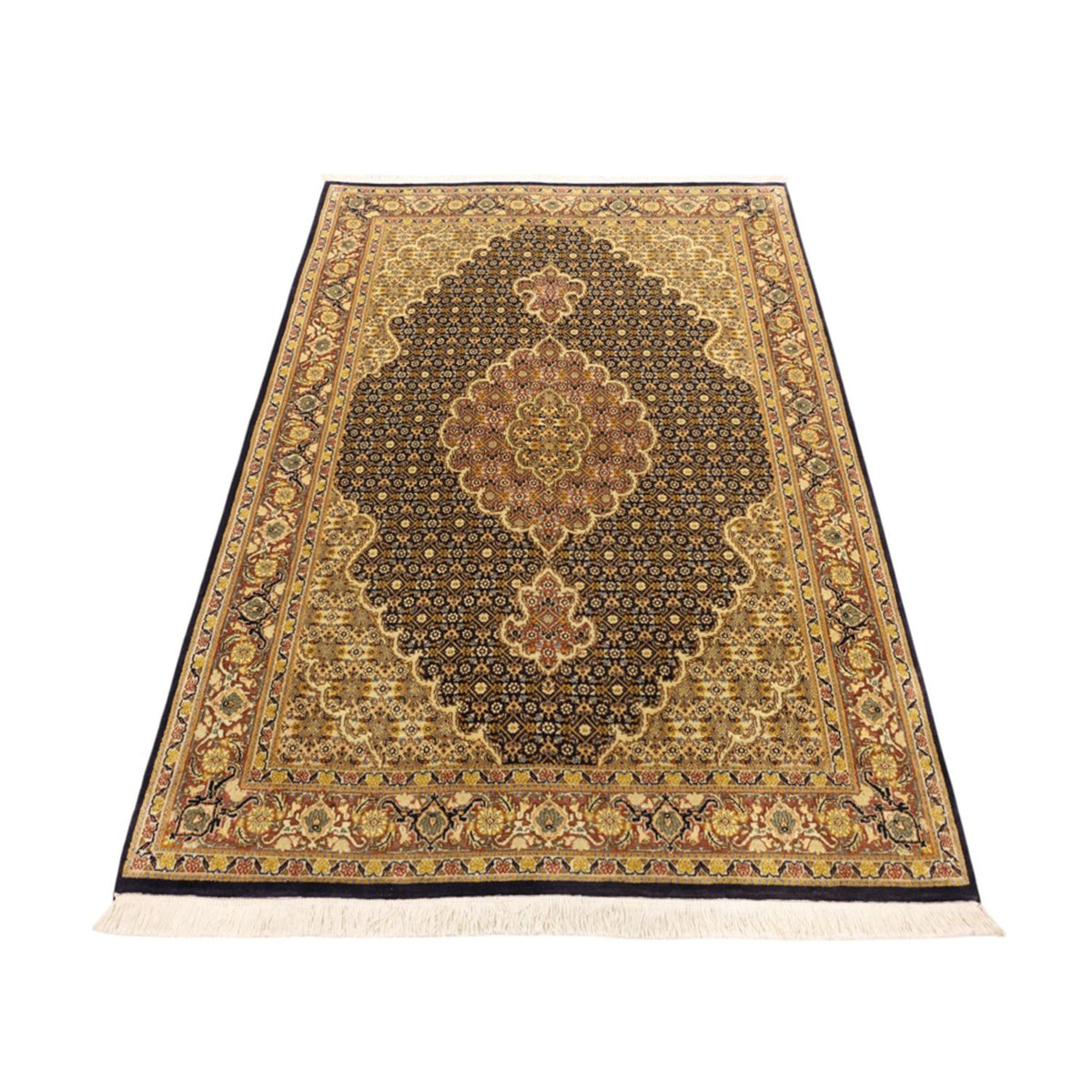 Perzisch tapijt - Tabriz - Royal - 148 x 100 cm - donkerblauw