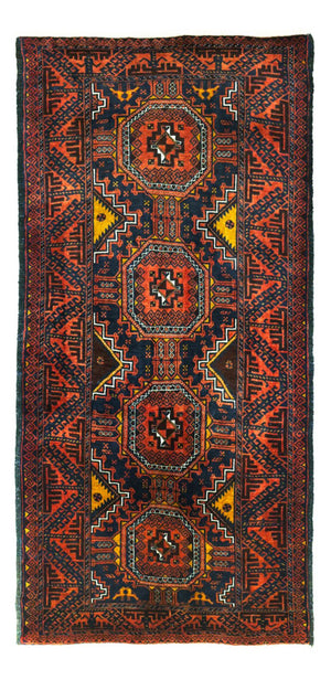 Loper Baluch tapijt - 198 x 98 cm - donkerrood