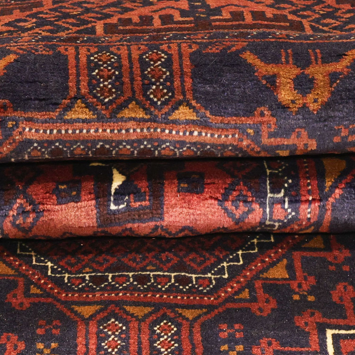 Loper Baluch tapijt - 198 x 98 cm - donkerrood