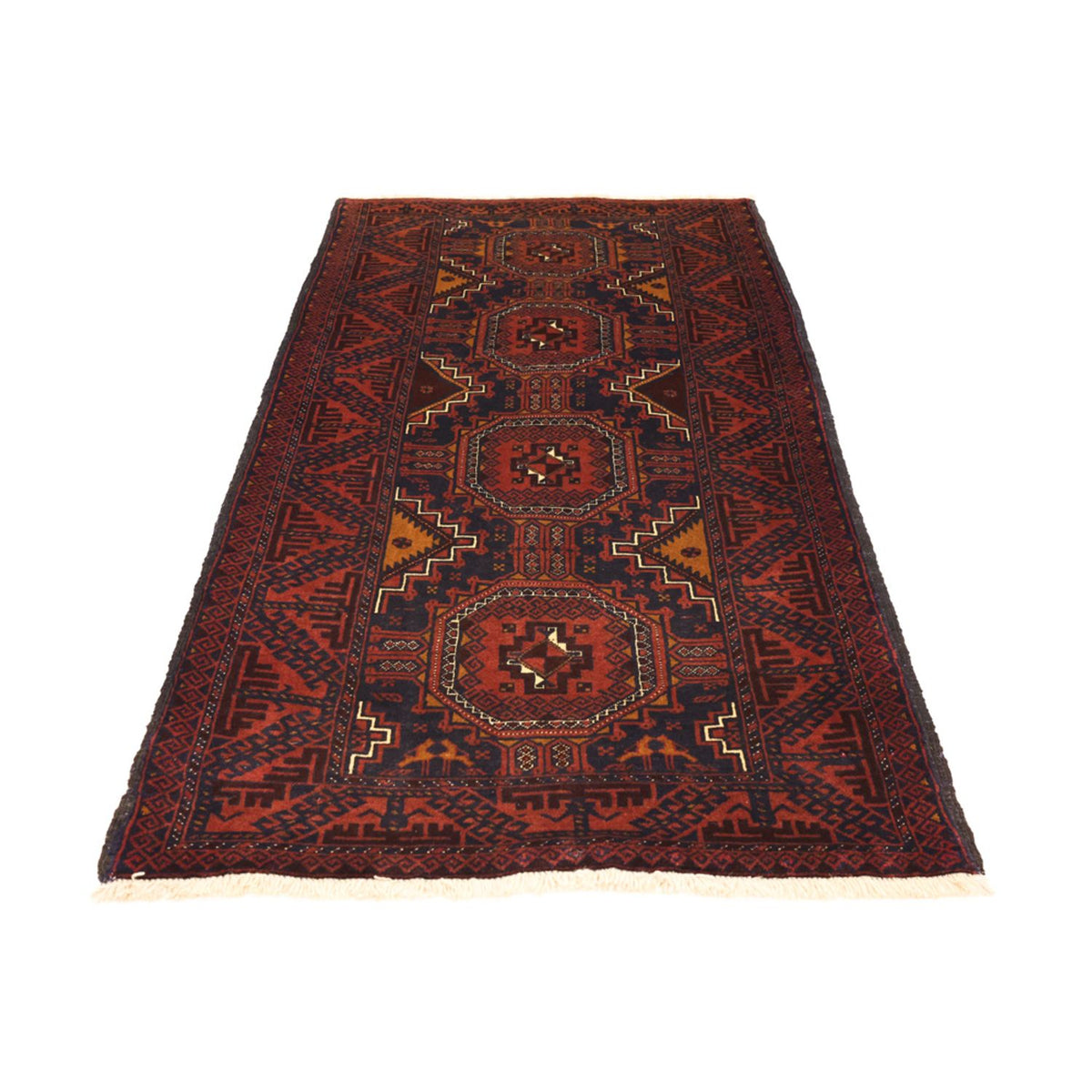 Loper Baluch tapijt - 198 x 98 cm - donkerrood