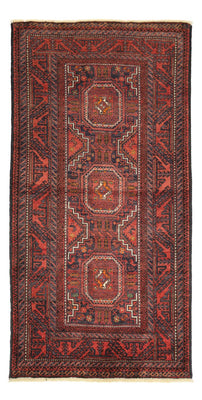 Loper Baluch tapijt - 194 x 98 cm - donkerrood