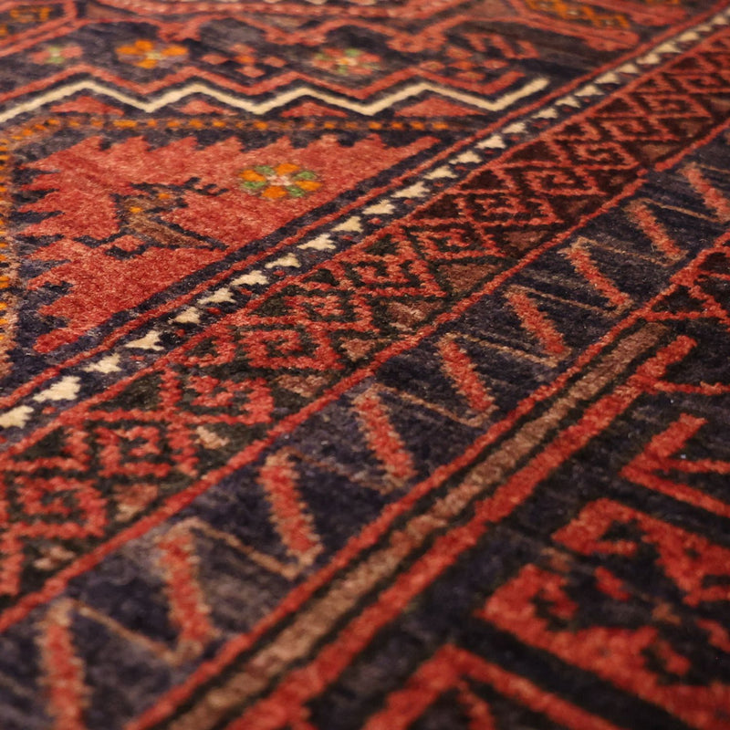 Loper Baluch tapijt - 194 x 98 cm - donkerrood