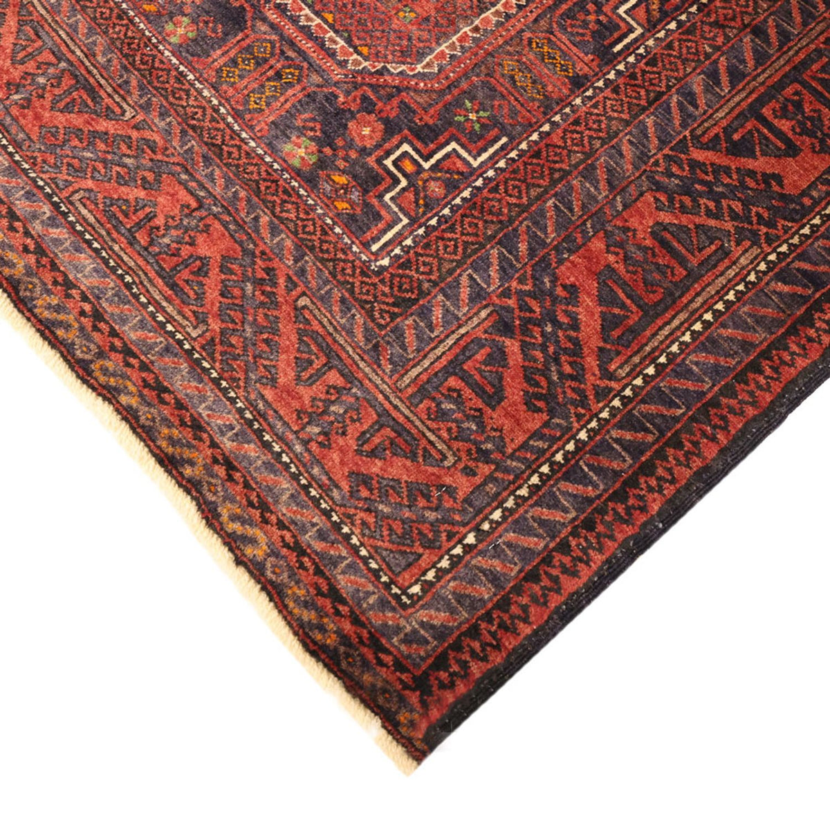 Loper Baluch tapijt - 194 x 98 cm - donkerrood