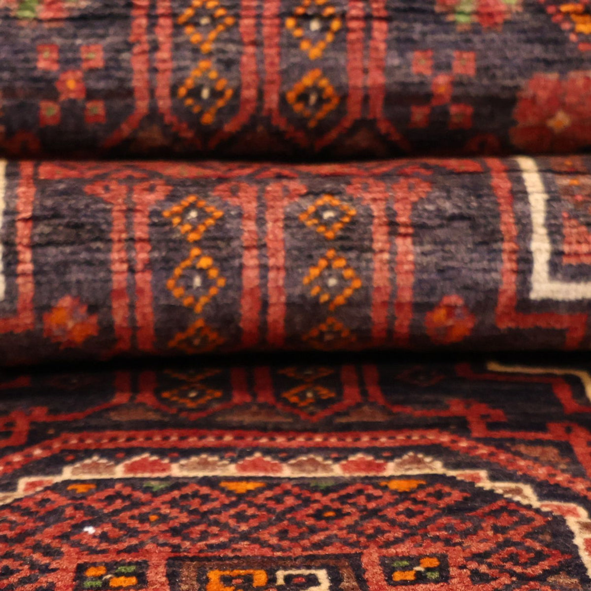 Loper Baluch tapijt - 194 x 98 cm - donkerrood