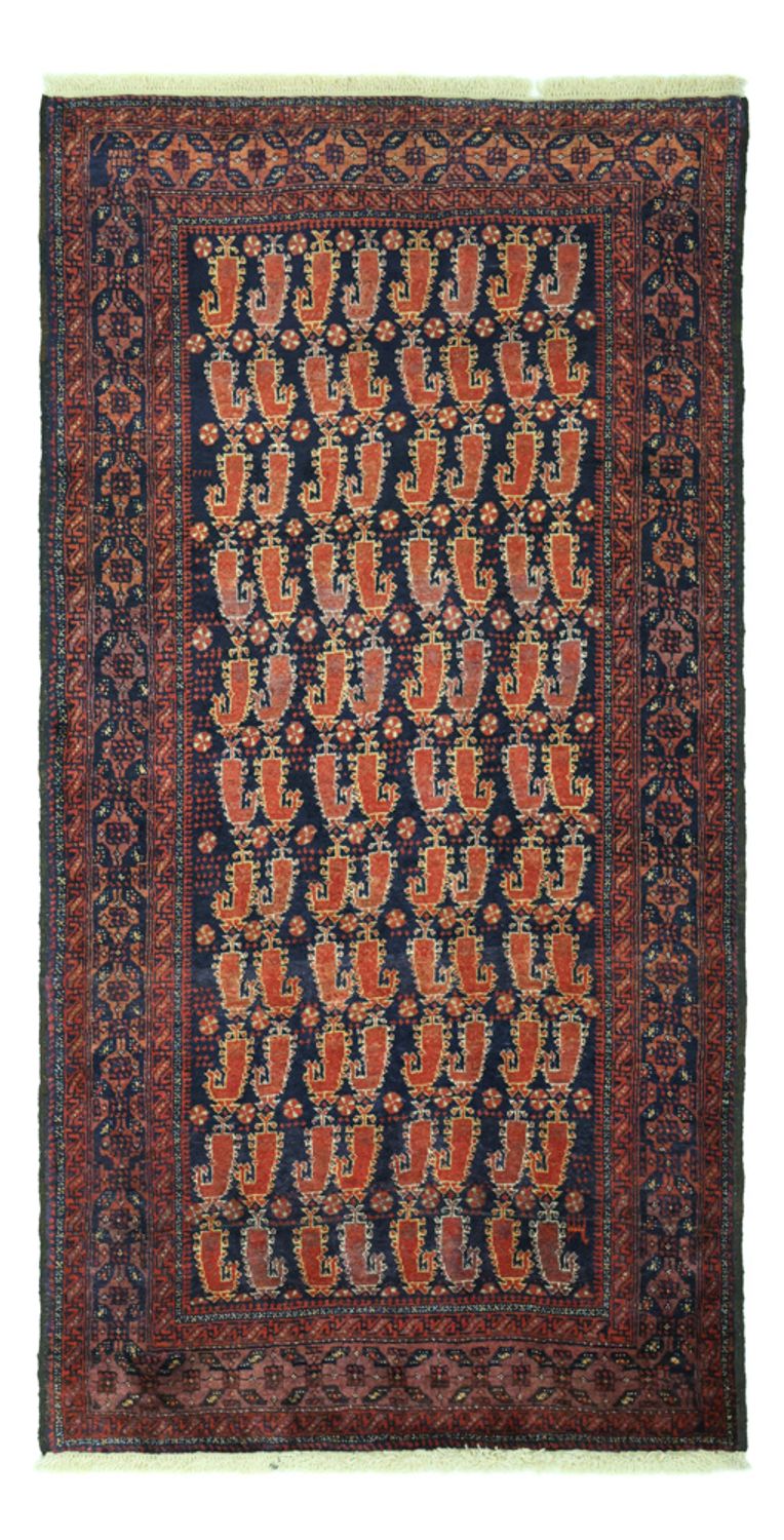 Loper Baluch tapijt - 194 x 100 cm - donkerrood